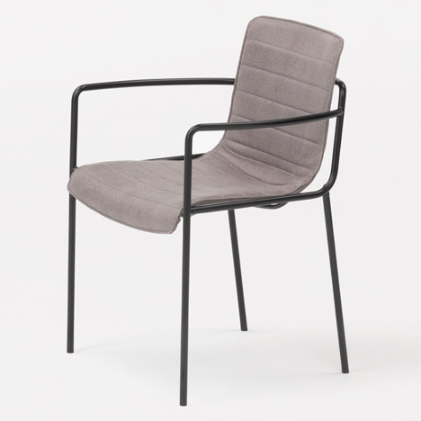 Offset-frame chair by Nendo