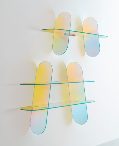 Patricia Urquiola Shimmer shelves Glas Italia