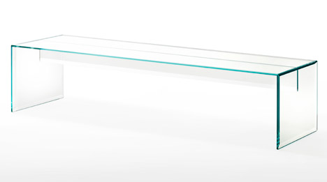 Prism glass bench by Tokujin Yoshioka