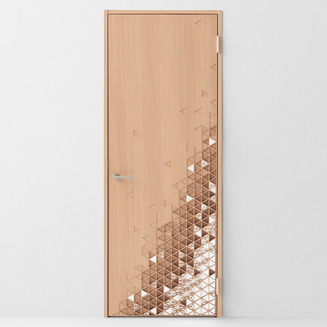 Seven doors by Nendo for Abe Kogyo