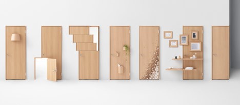 Seven doors by Nendo for Abe Kogyo