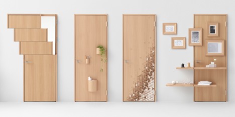 Seven doors by Nendo for Abe Kogyo