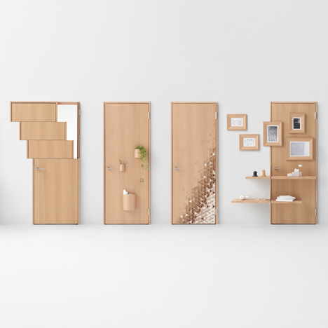 Seven doors by Nendo for Abe Kogyo