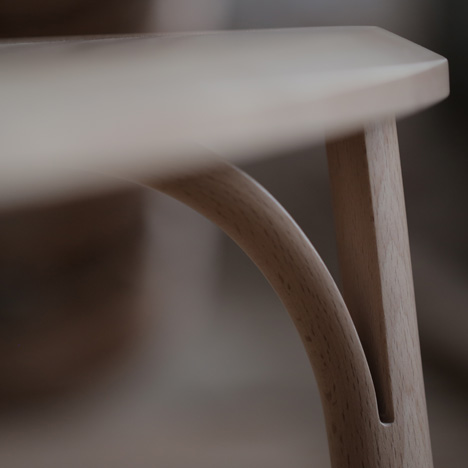 Split bent-wood chair by Arik Levy for TON