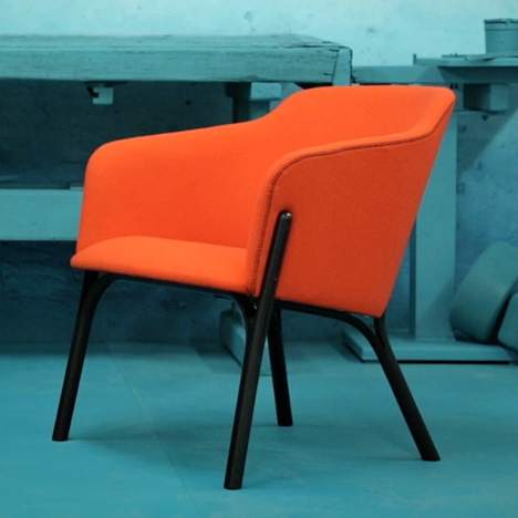 Split bent-wood chair by Arik Levy for TON