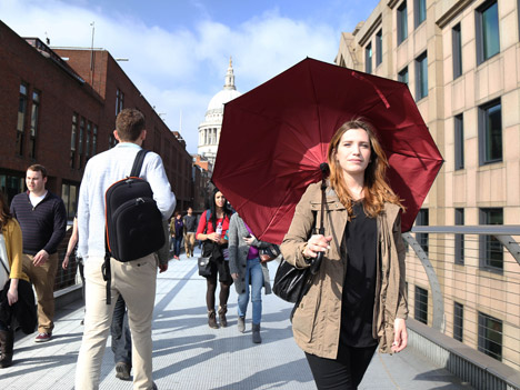 The KAZbrella drip-free umbrella by Riann Kazim