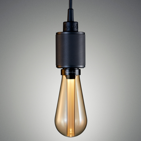 Buster bulb in the Gold glass shade