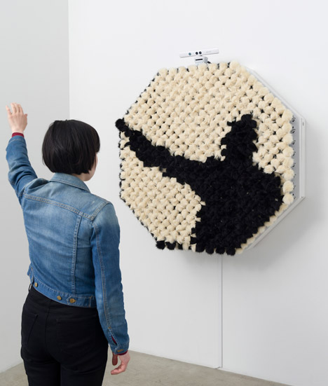 Pompom Mirror by Daniel Rozin