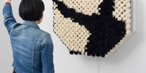 Pompom Mirror by Daniel Rozin