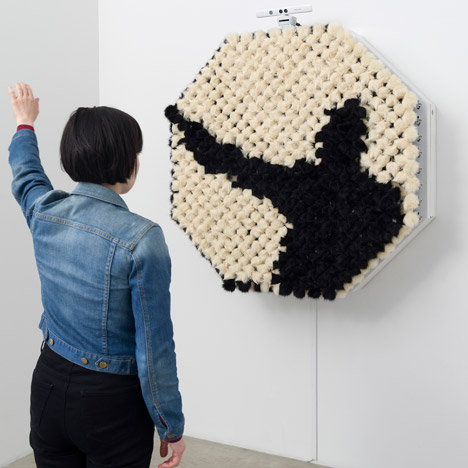 Pompom Mirror by Daniel Rozin