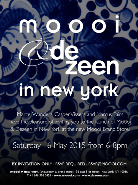 Dezeen and Moooi New York launch party invite