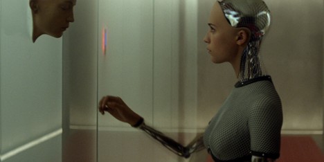 “Hard shiny surfaces are for the bad guys” says Ex Machina production designer