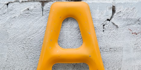 FiDU Alphabet is a 3D typeface made from inflated sheet-metal
