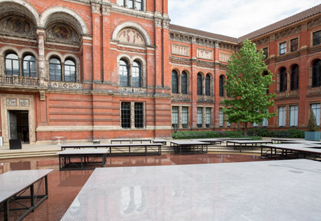 Frida Escobedo installation at the V&A