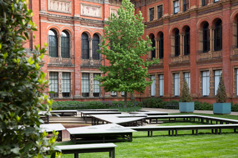 Frida Escobedo installation at the V&A