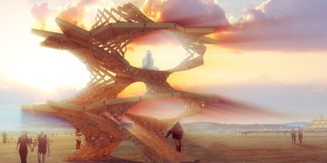 Burning Man 2015 pavilions by Lorna Jackson, Tobias Powers and Jon Leung