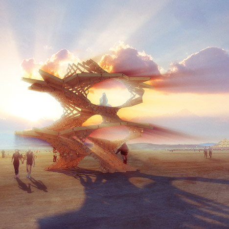 Burning Man 2015 pavilions by Lorna Jackson, Tobias Powers and Jon Leung