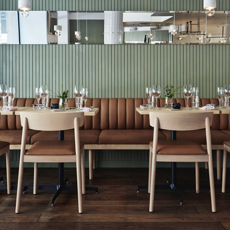 Joanna Laajisto references 1940s kiosks for Michel restaurant in Helsinki