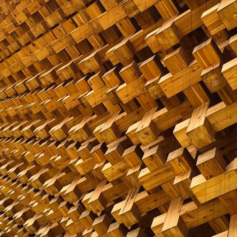 Japanese pavilion detail at Milan Expo 2015 by Hufton+Crow