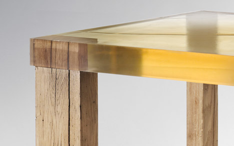 Wood Fossil Table
