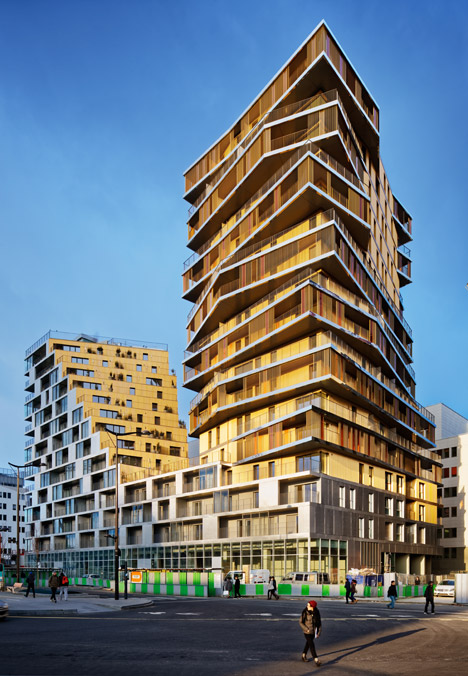 Residential tower in Paris by Hamonic + Masson & Associés and Comte Vollenweider Architectes