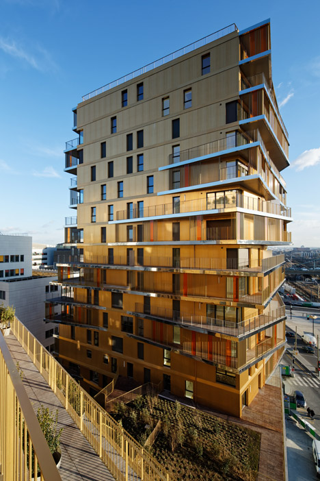 Residential tower in Paris by Hamonic + Masson & Associés and Comte Vollenweider Architectes