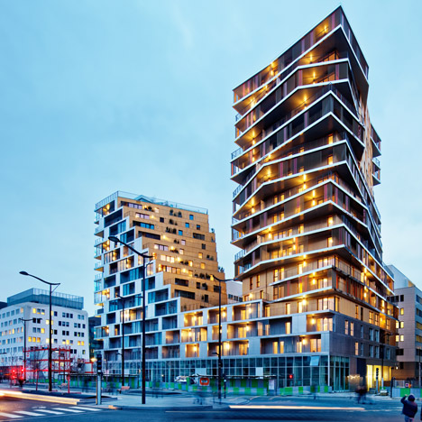 Residential tower in Paris by Hamonic + Masson & Associés and Comte Vollenweider Architectes