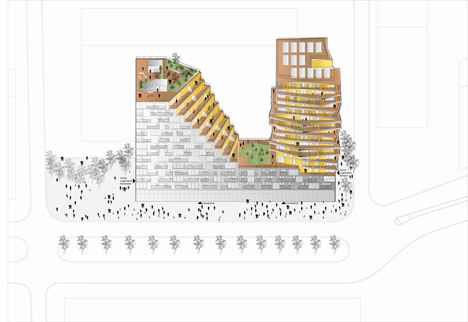 Residential tower in Paris by Hamonic + Masson & Associés and Comte Vollenweider Architectes