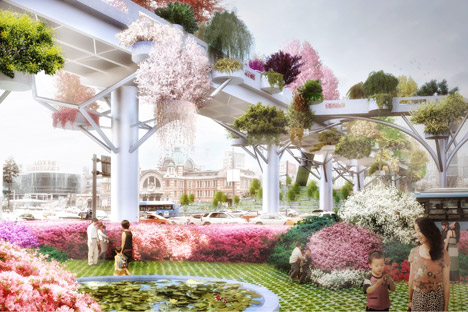 MVRDV and Studio Makkink & Bey to transform Seoul overpass into High Line-inspired park called Seoul Skygarden