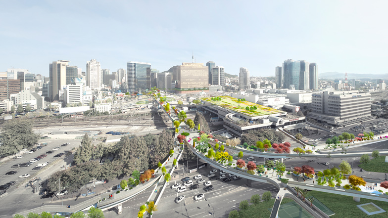 MVRDV and Studio Makkink & Bey to transform Seoul overpass into High Line-inspired park called Seoul Skygarden