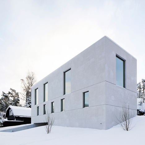 Fourfoursixsix uses aerated concrete for family residence on the Stockholm archipelago