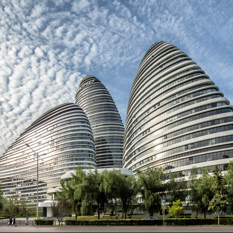 Zaha Hadid completes pebble-shaped Wangjing Soho towers in Beijing