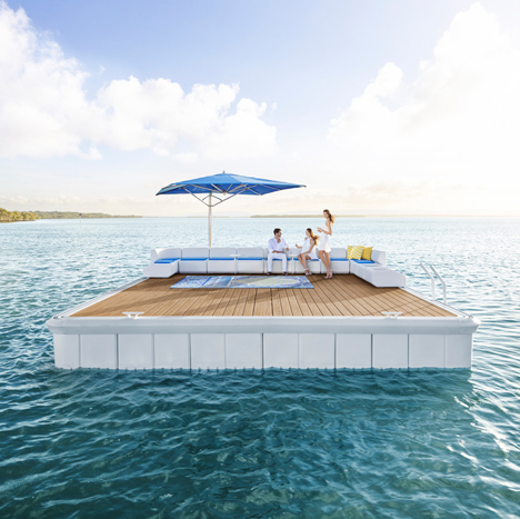 Waterscape by Alexander Lotersztain is a modular platform for living on water