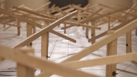 Zimoun installation at Klangraum Krems church in Austria