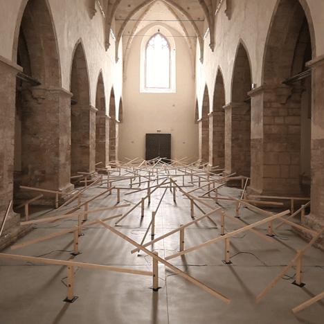 Zimoun installation at Klangraum Krems church in Austria
