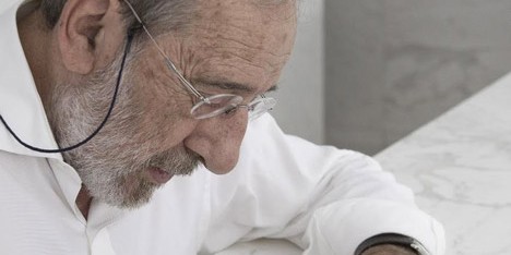 Portrait of Alvaro Siza, who is planning his first US project, a luxury tower in Manhattan