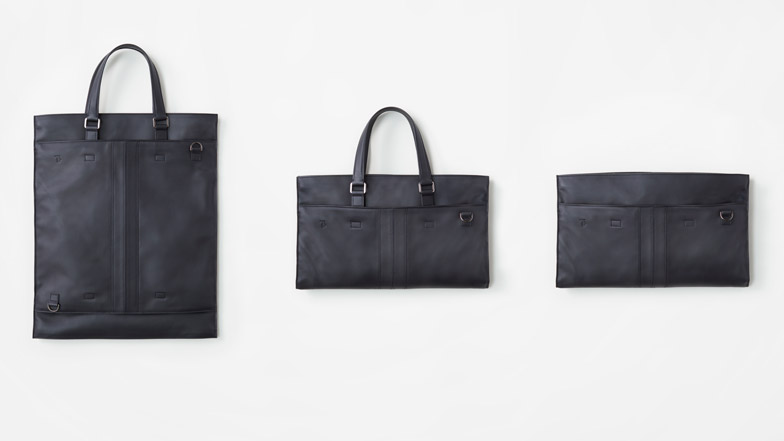 Nendo’s Architect Bag for Tod’s holds long drawings in its middle