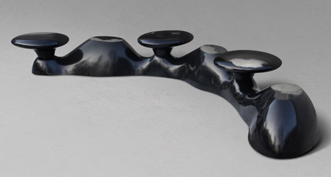 Byung Hoon Choi creates sculptural bench that looks like giant stick of liquorice