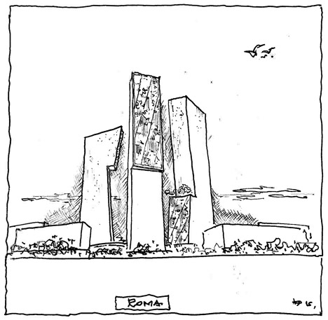 Three Towers Rome by Daniel Libeskind