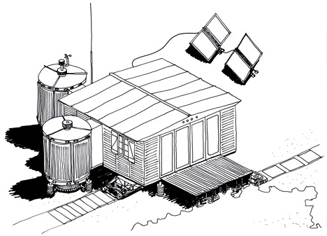 Demountable House by Jean Prouvé and Richard Rogers at Miami/Basel
