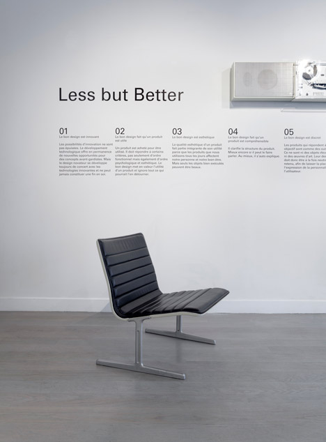 Dieter Rams Less but Better exhibition in Paris