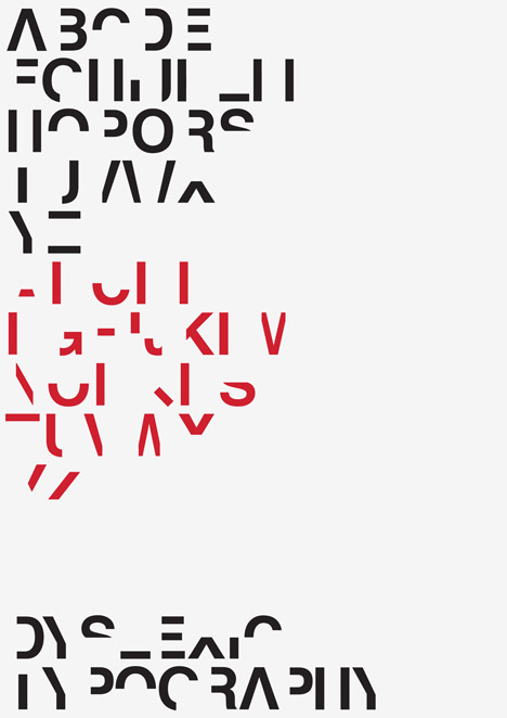 Dyslexia typography by Daniel Britton