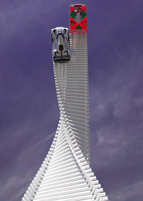 Goodwood 2015 sculpture by Gerry Judah for Mazda
