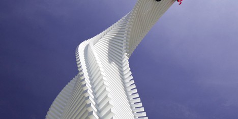 Enzo Mari knife inspires twisting sculpture at Goodwood 2015