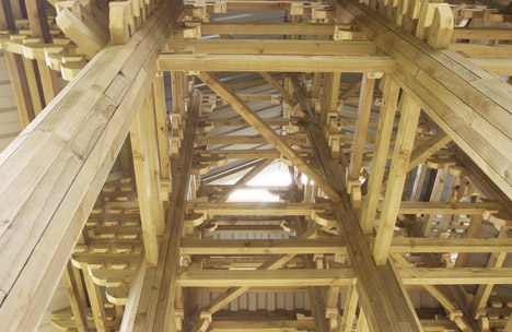 Japanese wooden temple at Dorich House Museum by Kingston University students