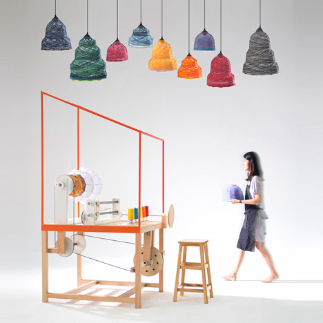 THINKK Studio’s Lanna Factory machine produces customisable lampshades