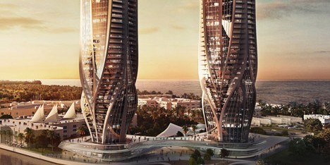 Mariner's Cove towers by Zaha Hadid