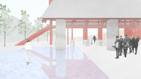 New-Horizons-LFA-Red-Yellow-Pavilion-Hall-McKnight_TAKA-Clancy-Moore-Steve-Larkin_dezeen_1