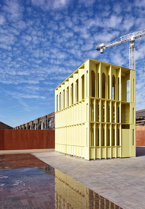 New-Horizons-LFA-Red-Yellow-Pavilion-Hall-McKnight_TAKA-Clancy-Moore-Steve-Larkin_dezeen_468_11