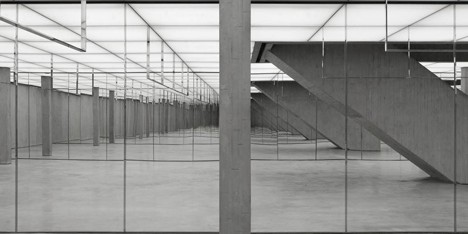 Shanghai fashion showroom features ceiling lightbox based on sci-fi film set